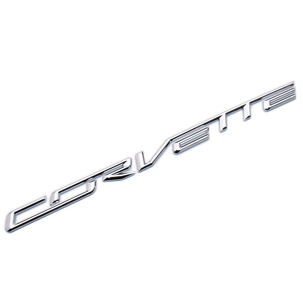 14-19 Corvette C7 OEM Chrome Front Rear Fender Set Letter Badge Emblem Sport
