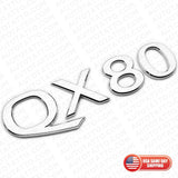 For Infiniti QX80 Rear Liftgate Logo Letter Badge Emblem Nameplate Silver Chrome