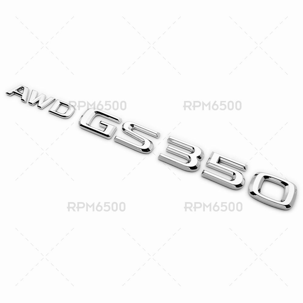 For Lexus Rear Trunk AWD GS 350 Letter Logo Badge Car Emblem F-Sport OEM Chrome