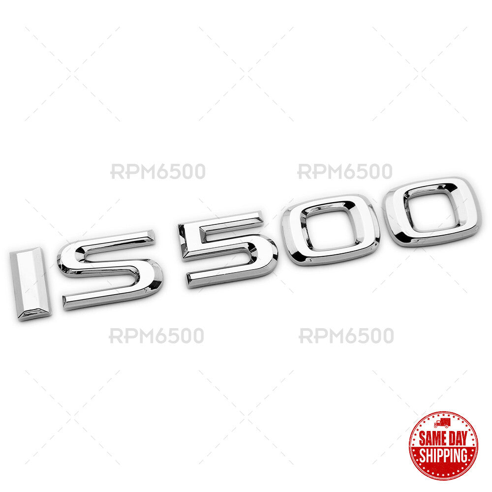 For Lexus Trunk OEM Chrome IS 500 Letter Logo Badge Emblem Car Replace F-Sport