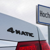 99-14 Mercedes 4Matic Emblem 3D Trunk Logo Letter Sport Badge AMG - Matte Black