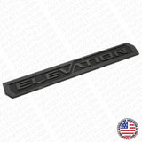 19-23 GMC Sierra Elevation Rear Bed Tailgate Nameplate Badge Emblem Gloss Black