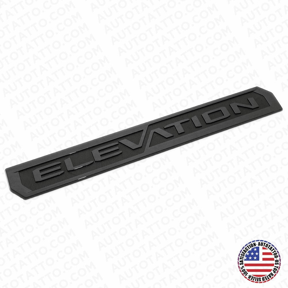 19-23 GMC Sierra Elevation Rear Bed Tailgate Nameplate Badge Emblem Gloss Black