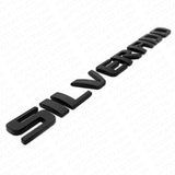 3x Chevy Silverado Fender Tailgate Logo Nameplates Letter 3D Emblem Gloss Black