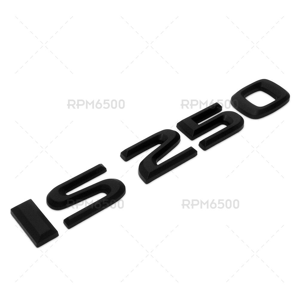 Lexus Trunk Lid Matte Black IS 250 Letter Logo Badge Emblem Car Replace F-Sport