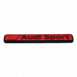 1x Red & Black Audi Sport Trunk Lid Fender Badge Marker Logo Emblem Decoration