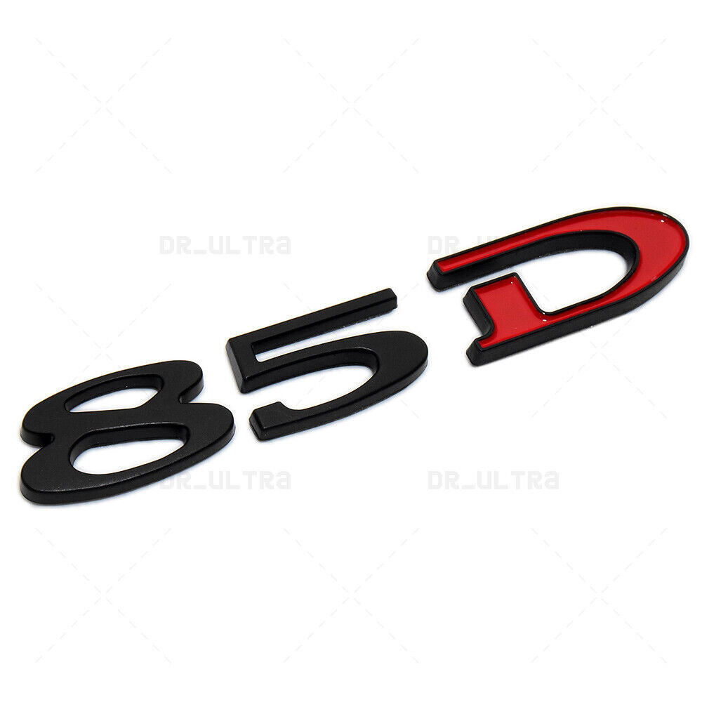 Tesla Rear Liftgate Lid Model 85D Nameplate Logo Badge Emblem Sport Black Red