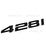 Matte Black BMW 428i 4Series Car Trunk Lid Emblem Badge Nameplate M Performance
