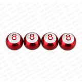Universal No. 8 Eight Billiard Ball Car Round Caps Auto Valve Stems Decoration
