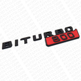 2x Mercedes BRABUS BITURBO 800 Fender Nameplate Badge Marker Emblem Matte Black