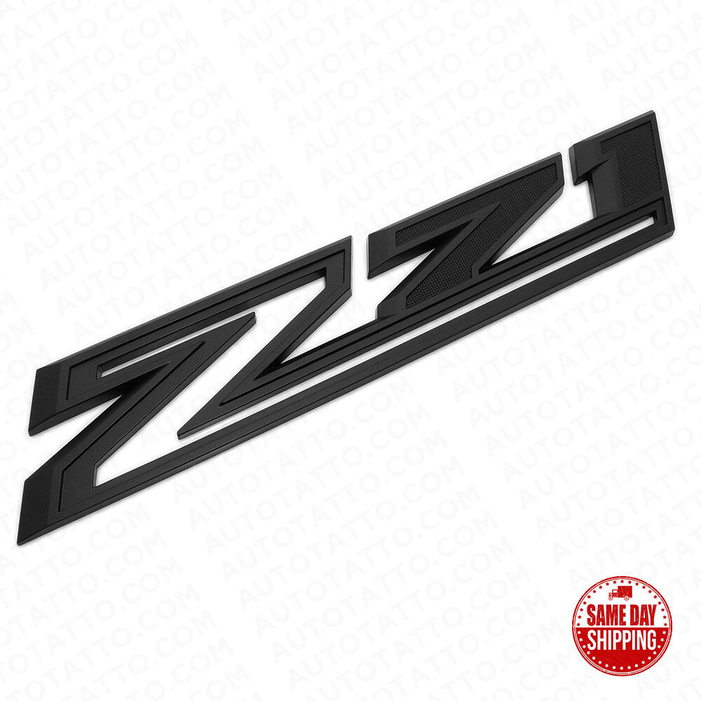For Chevy 19-21 Silverado Z71 Fender Letter Sport Logo Emblem Badge Blackout