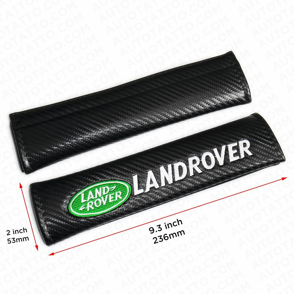 Land Rover Carbon Car Seat Belt Cover Safety Shoulder Strap Cushion Pad Harness