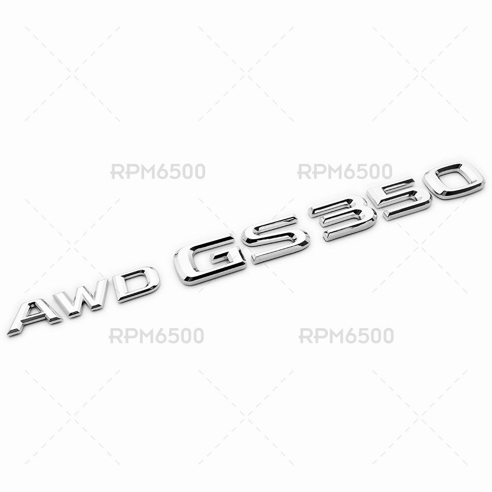 For Lexus Rear Trunk AWD GS 350 Letter Logo Badge Car Emblem F-Sport OEM Chrome