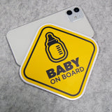 Baby On Board Bottle Sticker Decal Kid in Car Van Truck Liftgate Window Decorate