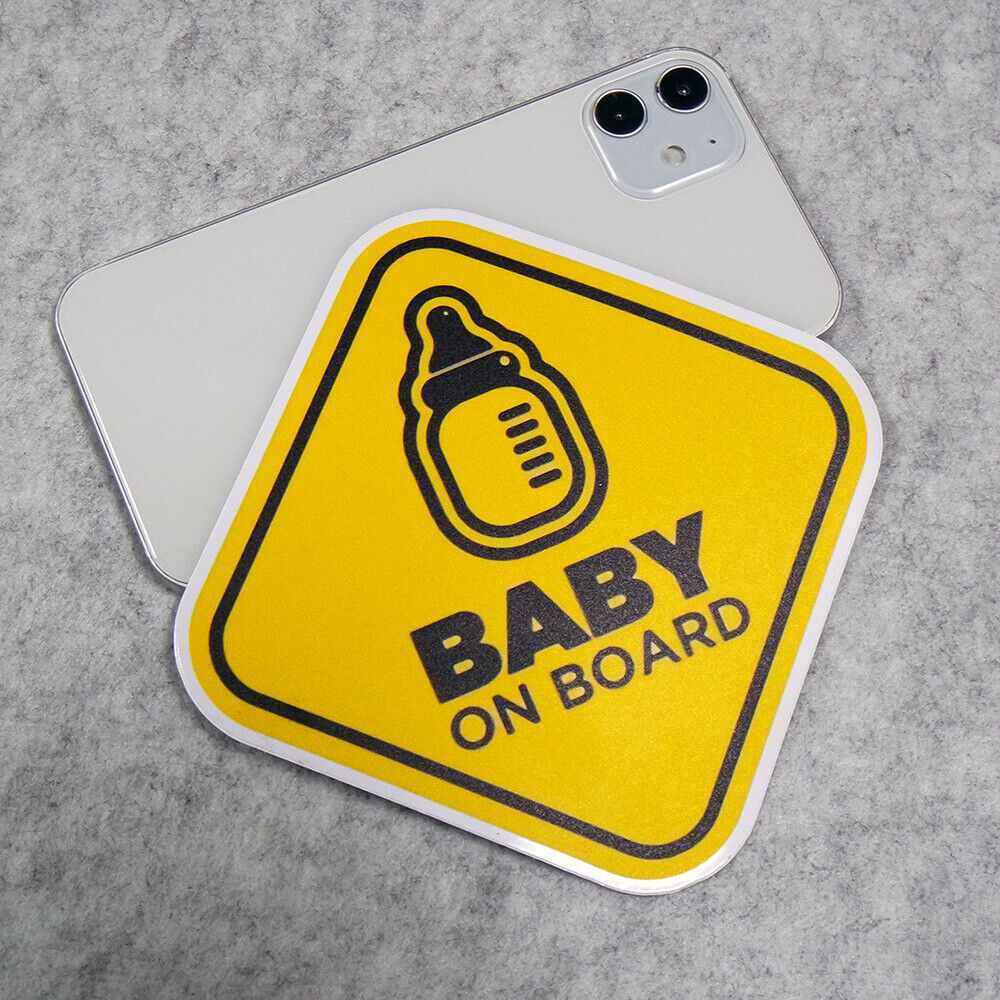 Baby On Board Bottle Sticker Decal Kid in Car Van Truck Liftgate Window Decorate