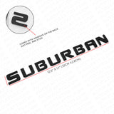2x For Chevy Suburban Door Liftgate Nameplates Letter Badge Emblem Gloss Black