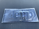 Jeep 2 (two) 2018-2024 Wrangler/Gladiator Fender Dark Gray w/Blue Outline Emblem Badge