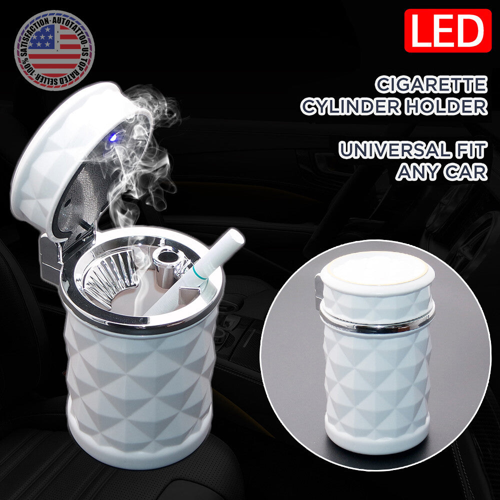 Smoke Cigarette Butts End Car Truck Suv Cup Holder Ashtray Trash Vent Tray White