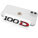 Tesla Rear Liftgate Lid Model 100D Nameplate Logo Badge Emblem Sport Black & Red