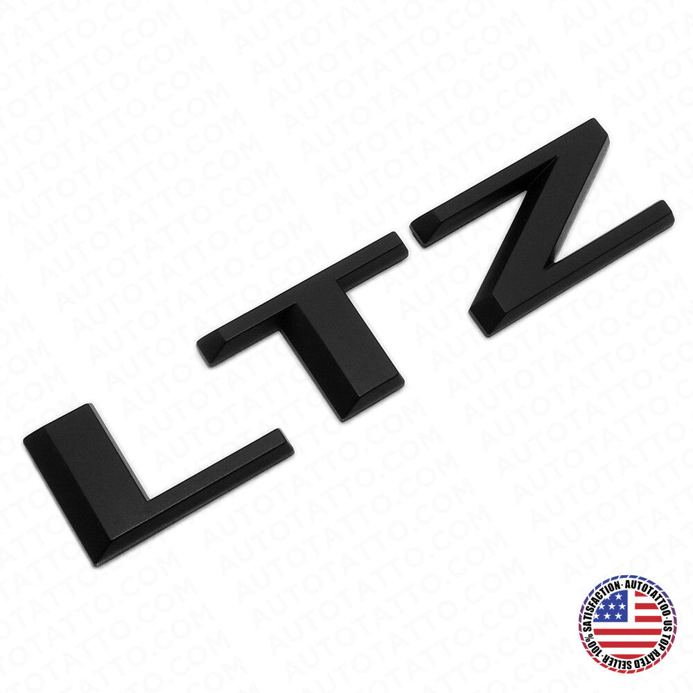 19-22 Matte Black Silverado 1500 Tailgate LTZ Letter Logo Emblem Badge Z71 4x4