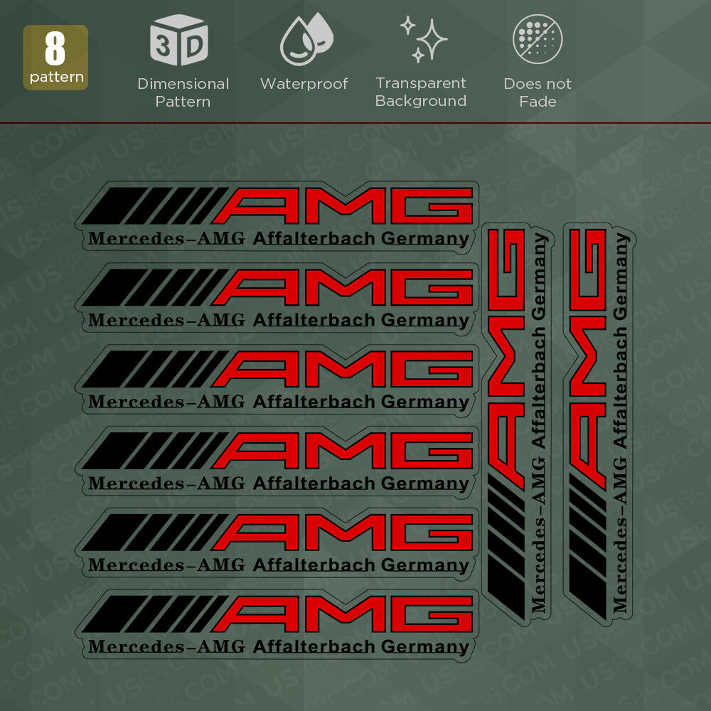 For Car Merceds AMG Edition Sport Sticker 3D Decal Stripes Logo Decoration