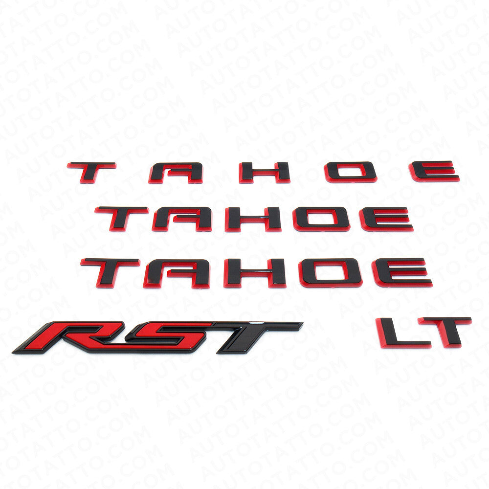 2021+ Chevy Tahoe Redline Nameplate Emblem Kit Set LT RST Sport Decorate