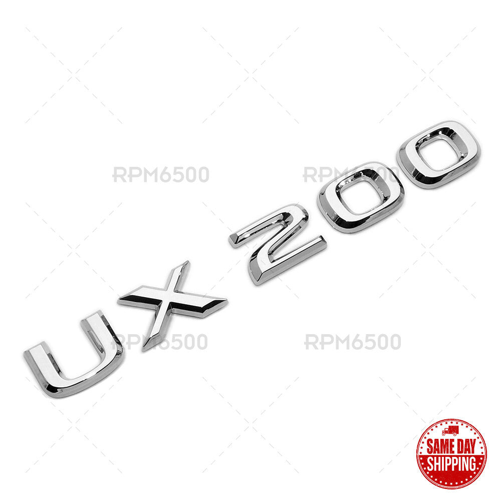 Lexus Liftgate OEM Chrome UX 200 Letter Logo Badge Car Emblem Replace F-Sport
