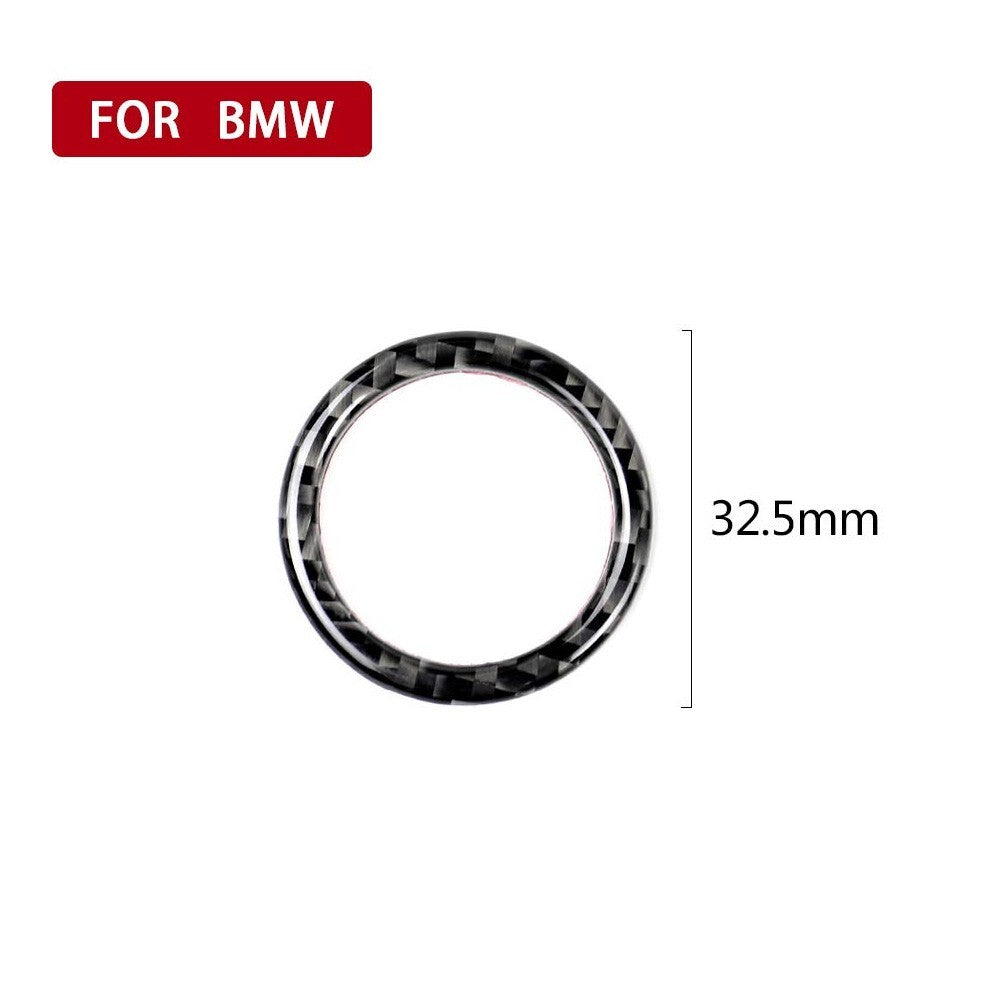 BMW E90 E92 E93 Engine Switch Start Stop Button Black Carbon Fiber Sticker Badge