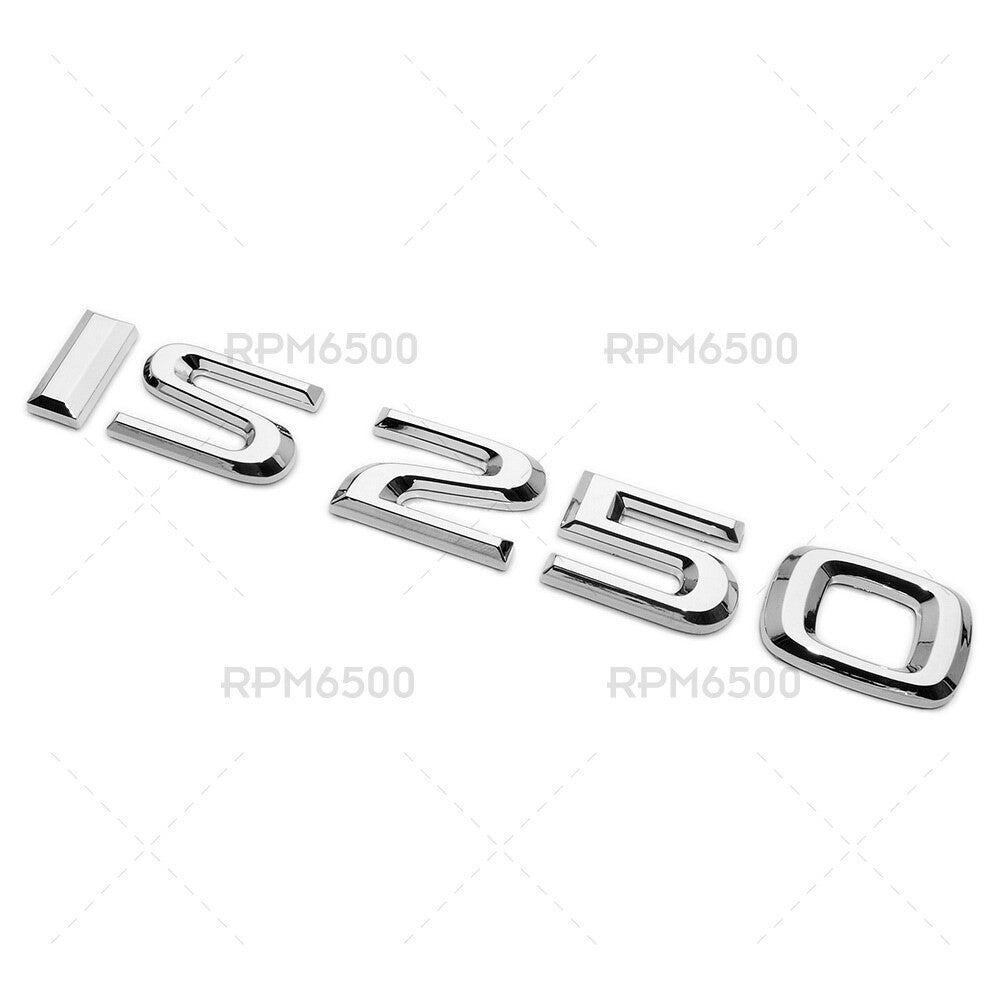 Lexus Trunk Lid OEM Chrome IS 250 Letter Logo Badge Emblem Car Replace F-Sport