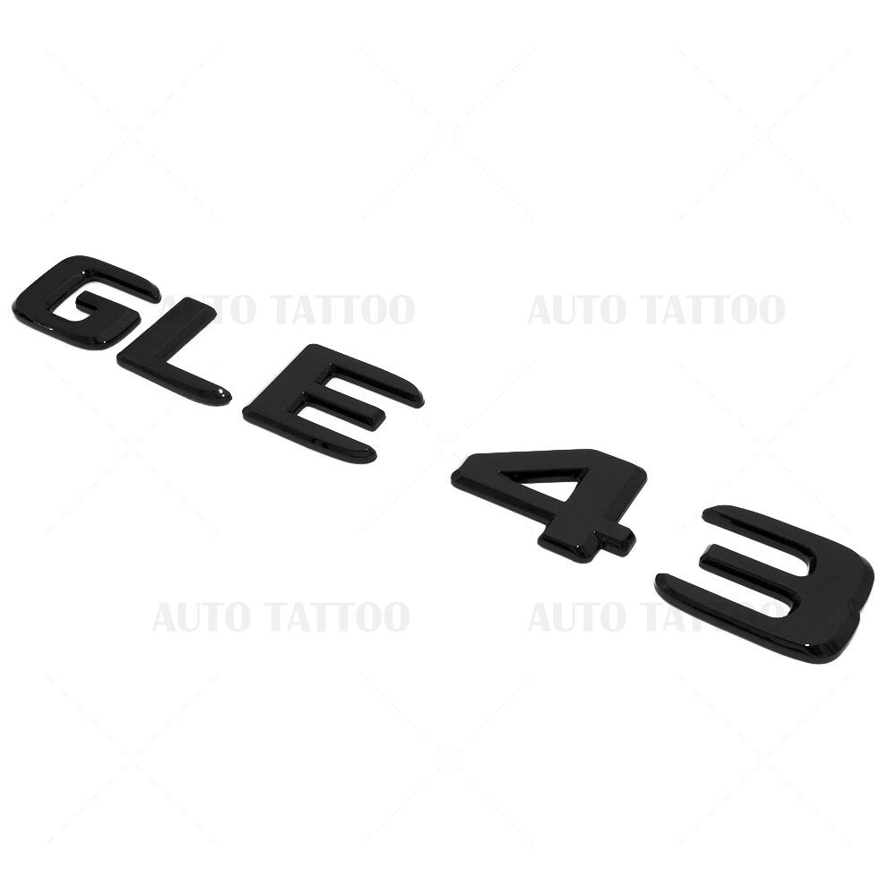 17-21 Mercedes GLE 43 Letter Emblem Liftgate Logo Badge AMG Sport Gloss Black