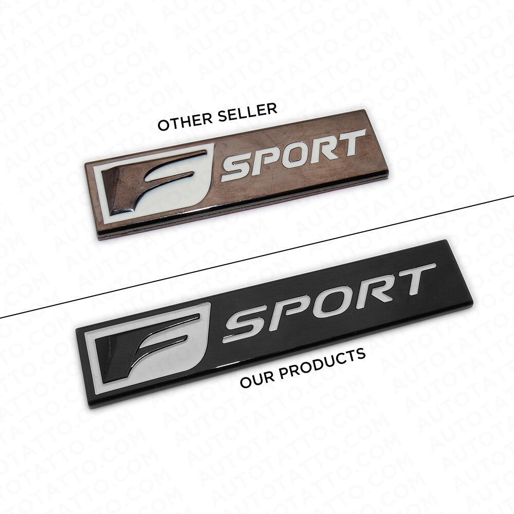 Lexus Gloss Black F-Sport Logo ABS Badge Trunk Luggage Lid 3D Emblem Decoration
