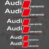 Audi Ceramic Sport Car Wheels Brake Caliper Sticker Decal Logo Decoration White