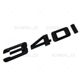 16-18 BMW 3 Series 340i Car Trunk Lid Emblem Badge M Performance Matte Black