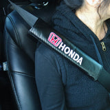 Honda Sport Carbon Car Seat Belt Cover Safety Shoulder Strap Cushion Pad Harness