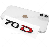 Tesla Rear Liftgate Lid Model 70D Nameplate Logo Badge Emblem Sport Black Red