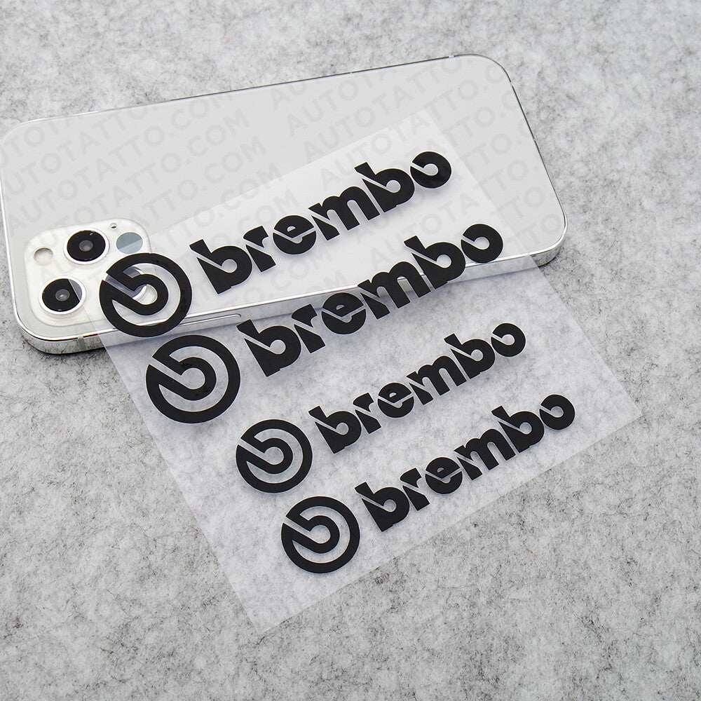 Car Wheels Brake Caliper Brembo Racing Sticker Decal Logo Decoration Sport Black