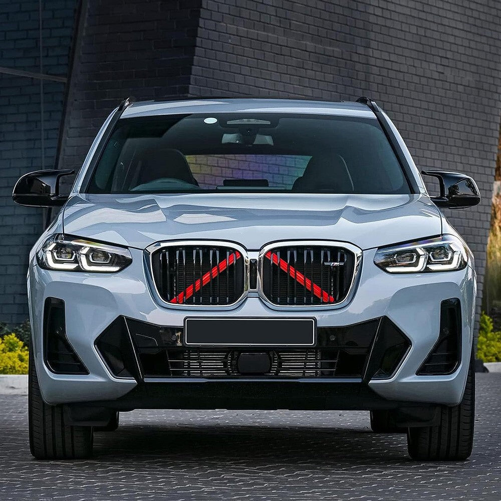 BMW X3 X4 X5 F25 G01 G02 Front Grille Grill Bar V Brace Trim Strips Cover Red