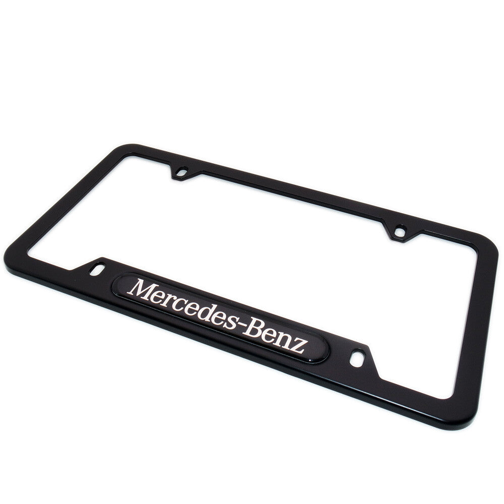 Black Stainless Car License Plate Frame Cover For Mercedes-Benz Sport Gift AMG
