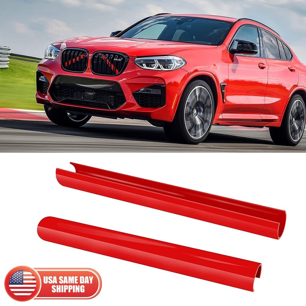 BMW X3 X4 X5 F25 G01 G02 Front Grille Grill Bar V Brace Trim Strips Cover Red