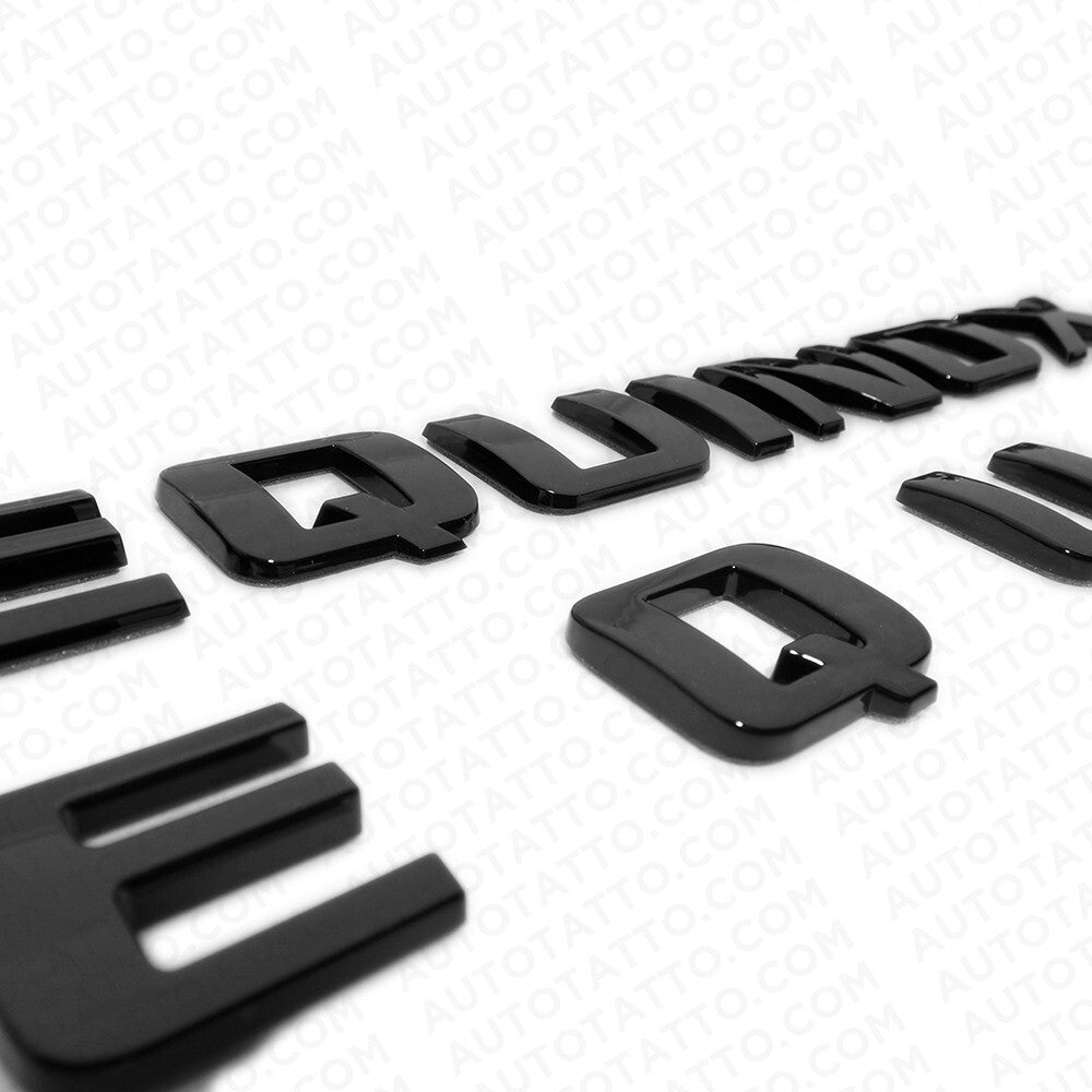 17-24 3pcs Chevy Equinox Front Door & Liftgate Letter Badge Emblem Gloss Black