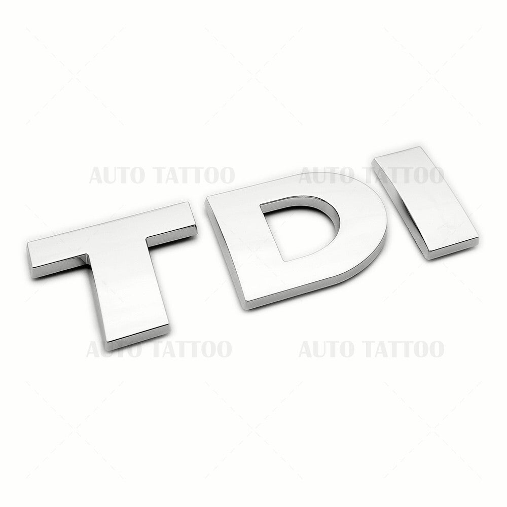 Volkswagen TDI Rear Truck Boot Lid Nmaeplate Badge Emblem Chrome