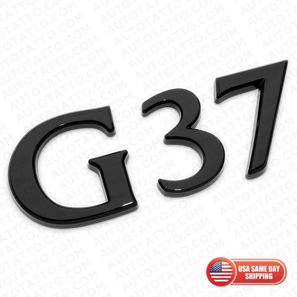 For Infiniti G37 Rear Trunk Logo Letter Badge Emblem Nameplate Sport Gloss Black