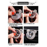 Crystal Bling Diamond Fragrance Mickey Fan Car Air Fresher Vent Perfume Clip