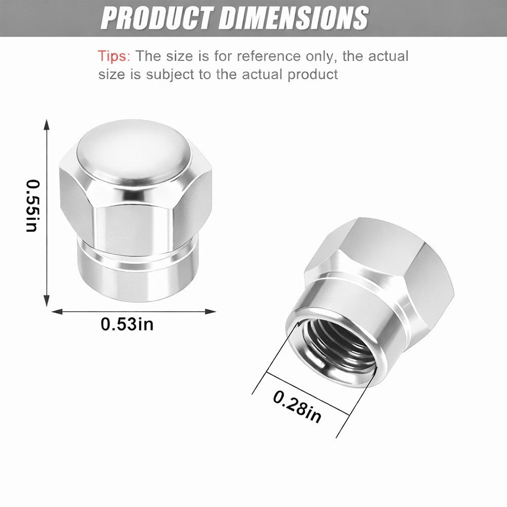 4pcs Universal Car Tire Wheel Valve Stem Caps Hex Design Dust Cover Accessories