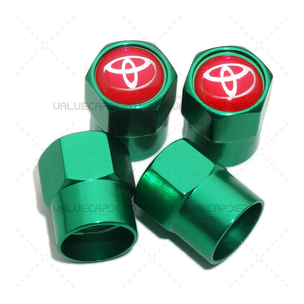 Hex For Red Toyota Emblem Car Wheels Tire Air Valve Caps Stem Dust Cover Sport