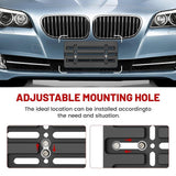 Universal License Plate Holder Mounting Relocator Adapter Bumper Kit Brackets