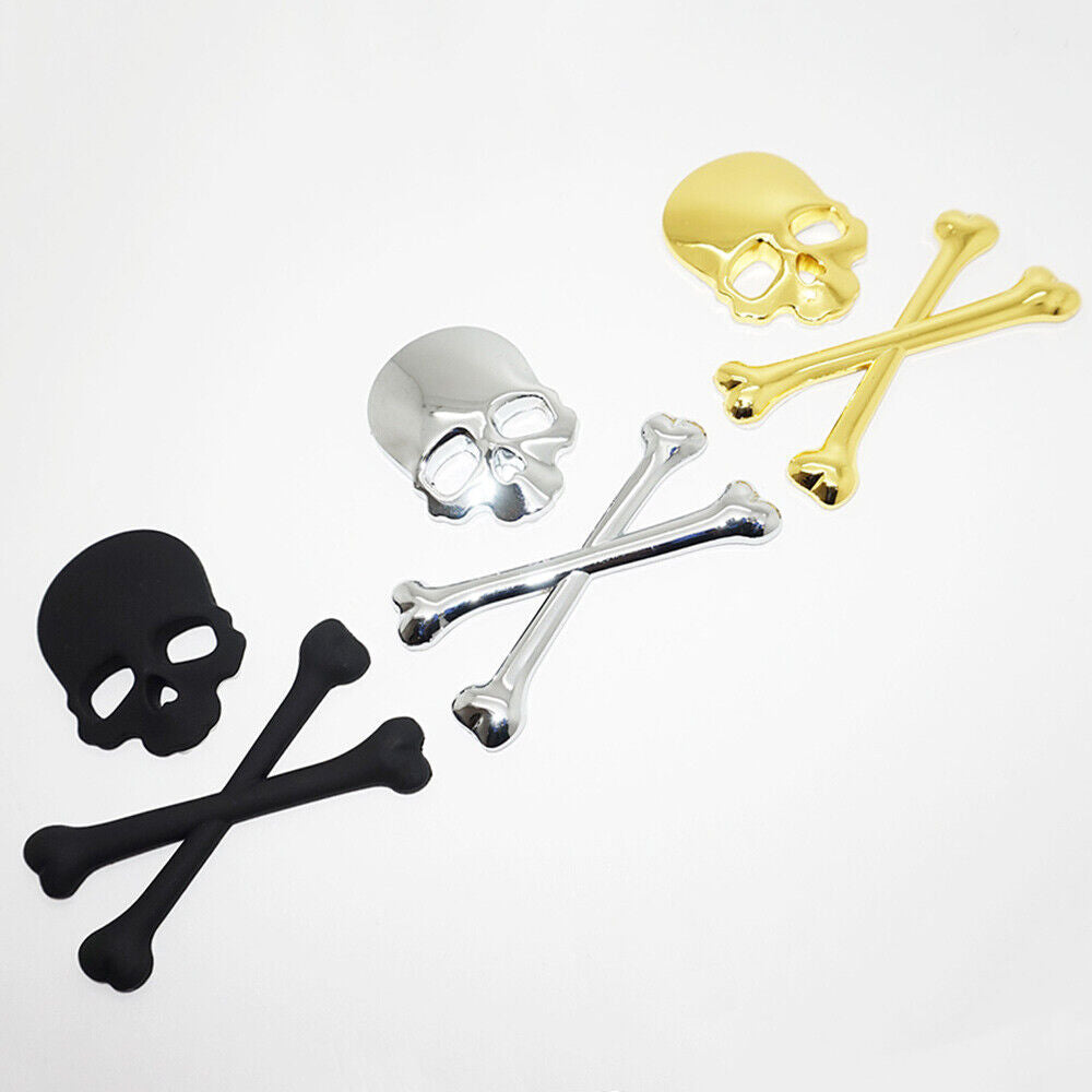 Universal 3D Fashion Metal Skull and Ghost Car Decal Sticker Auto Decoration