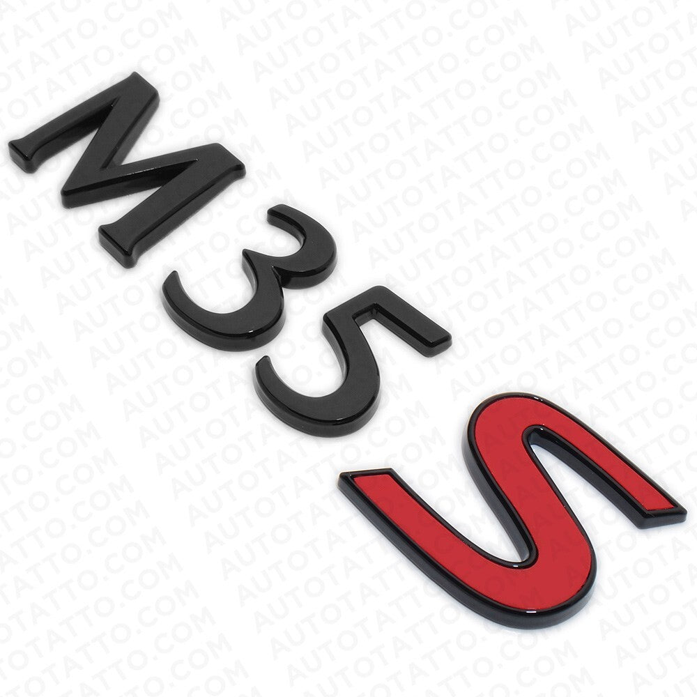For Infiniti M35s Rear Trunk Logo Letter Badge Emblem Nameplate Gloss Black