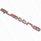 Quattro Emblem RS Style Badge Grill For Audi A4 A5 A6 A7 S4 TT Front Logo Red