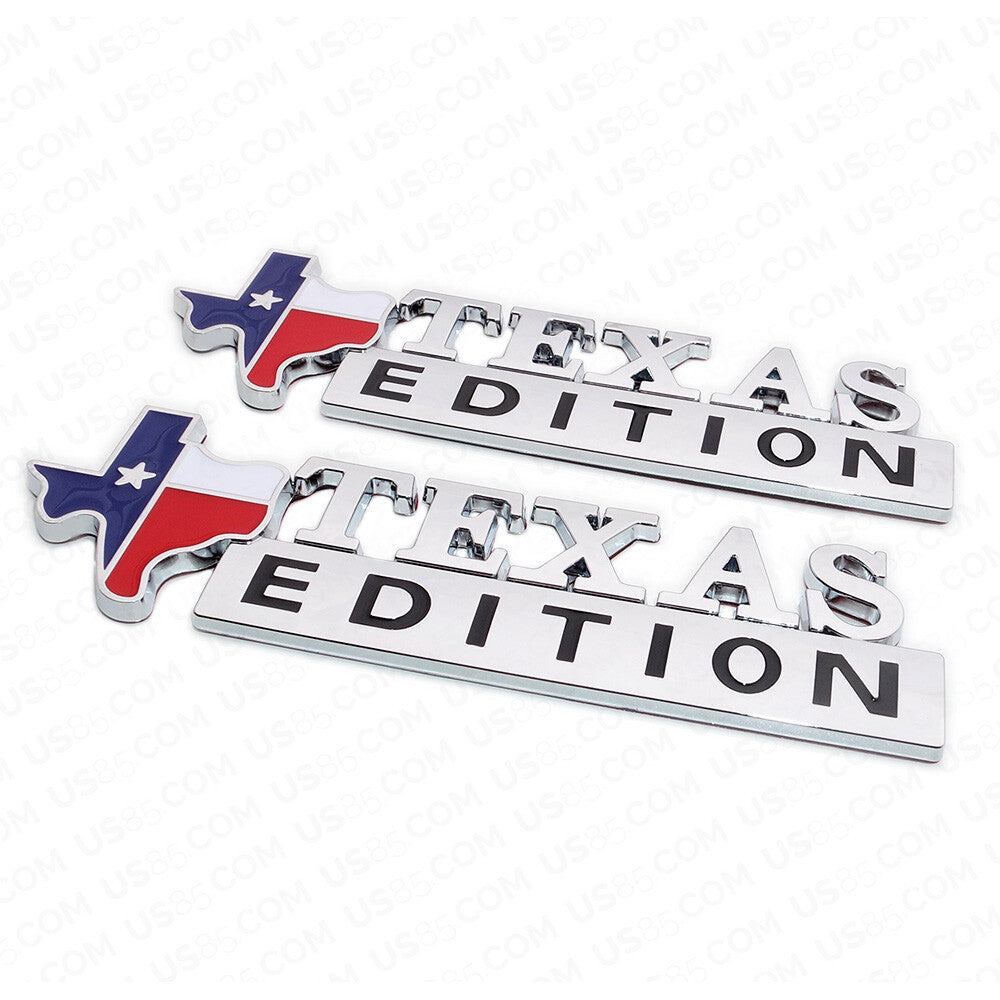2pcs 3D TEXAS Edition Car Truck Logo Emblem Badge Stickers For Chevy GM GMC
